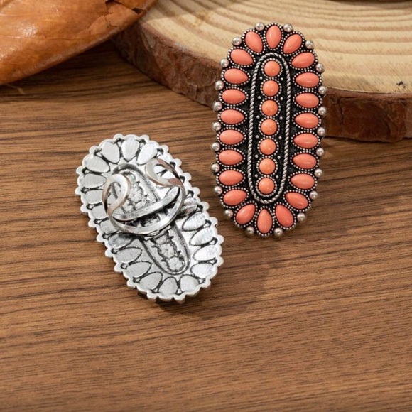 Bohemian Western Multi-Color Statement Rings - Picture 3 of 11